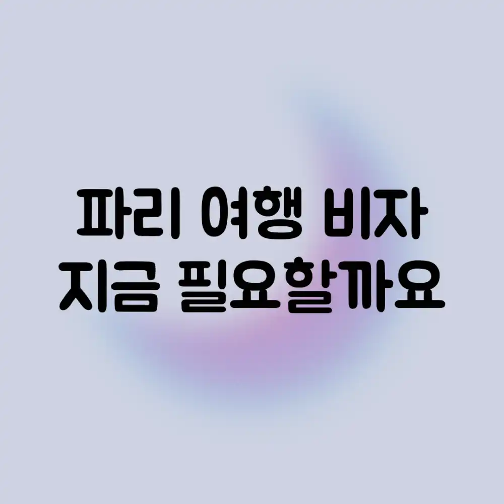 파리 여행 비자, 지금 필요할까요?