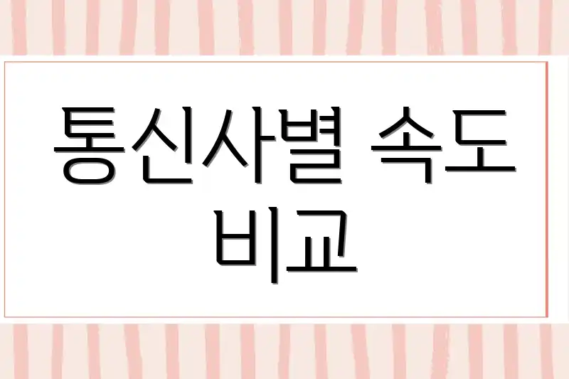 통신사별 속도 비교