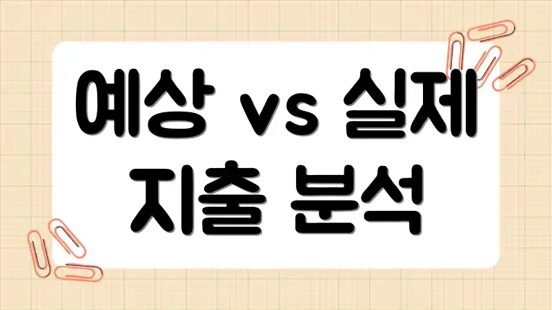 예상 vs 실제 지출 분석