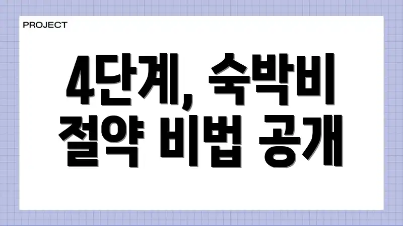 4단계, 숙박비 절약 비법 공개