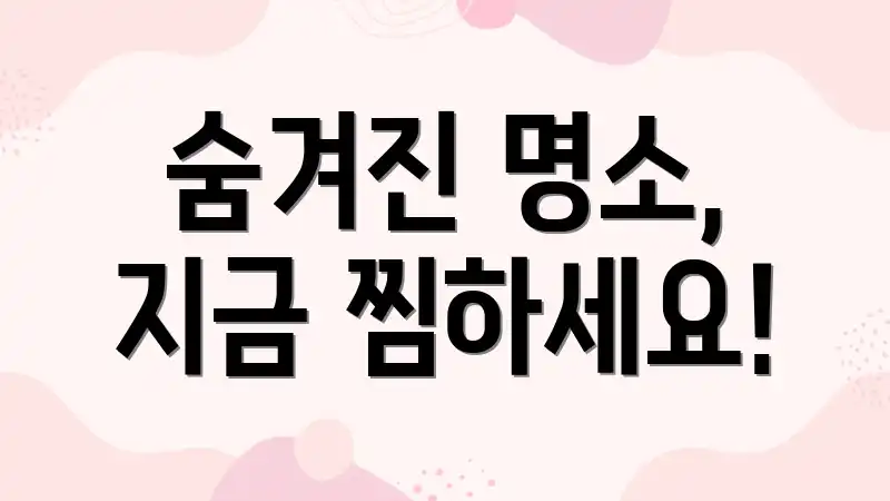 숨겨진 명소, 지금 찜하세요!