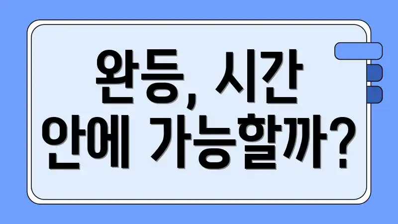 완등, 시간 안에 가능할까?