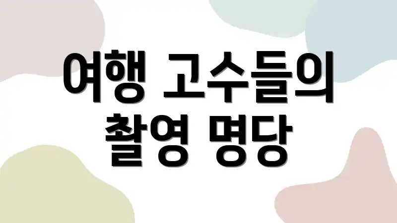 여행 고수들의 촬영 명당