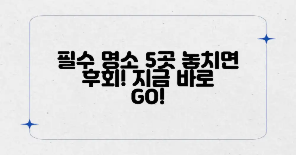 놓치면 후회할 필수 명소 5곳