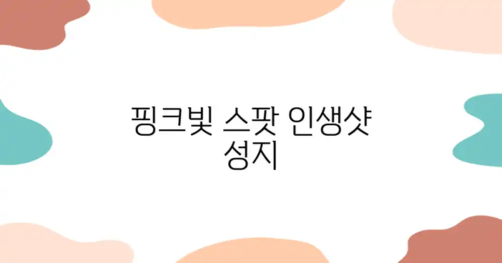 핑크빛 감성, 사진 스팟